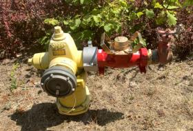 Bulk Water Meter attached to hydrant