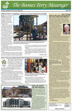 Front page of April 2019 Boones Ferry Messenger