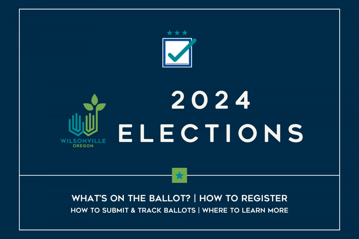Graphic shows text that reads, May 2024 Election How to Register to Vote and Submit Your Ballot